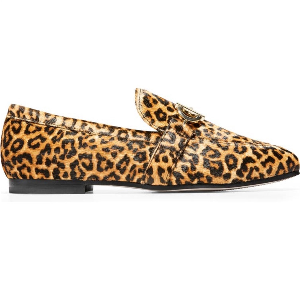 NWT Cole Haan Modern Classics Loafer ( Women) Printed Ocelot Calf Hair - Picture 5 of 13
